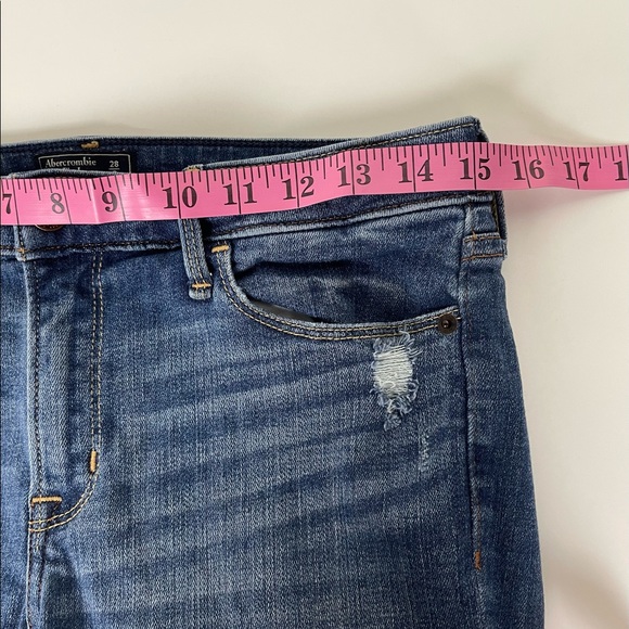 Abercrombie & Fitch Distressed Raw Hem Skinny Jeans Size 28/6 - Picture 11 of 13